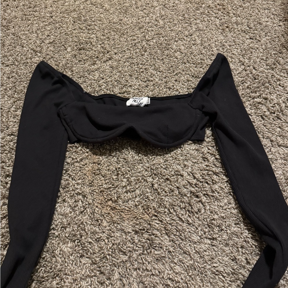 Black crop top